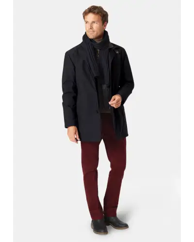 Outerwear, Coat - Bradshaw Navy Shortie Raincoat-BT-9967A | Brook Taverner BT 9967A Outerwear | Coat