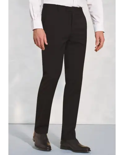 Tailored Fit Cassino Black Washable Suit Trousers | Brook Taverner BT 8655D Trousers