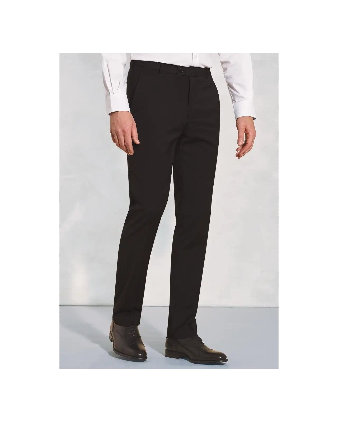 Tailored Fit Cassino Black Washable Suit Trousers | Brook Taverner BT 8655D Trousers