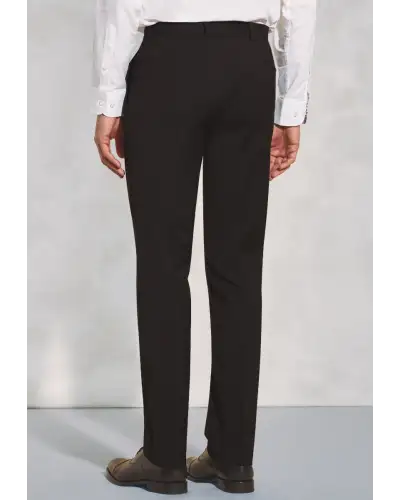 Tailored Fit Cassino Black Washable Suit Trousers | Brook Taverner BT 8655D Trousers