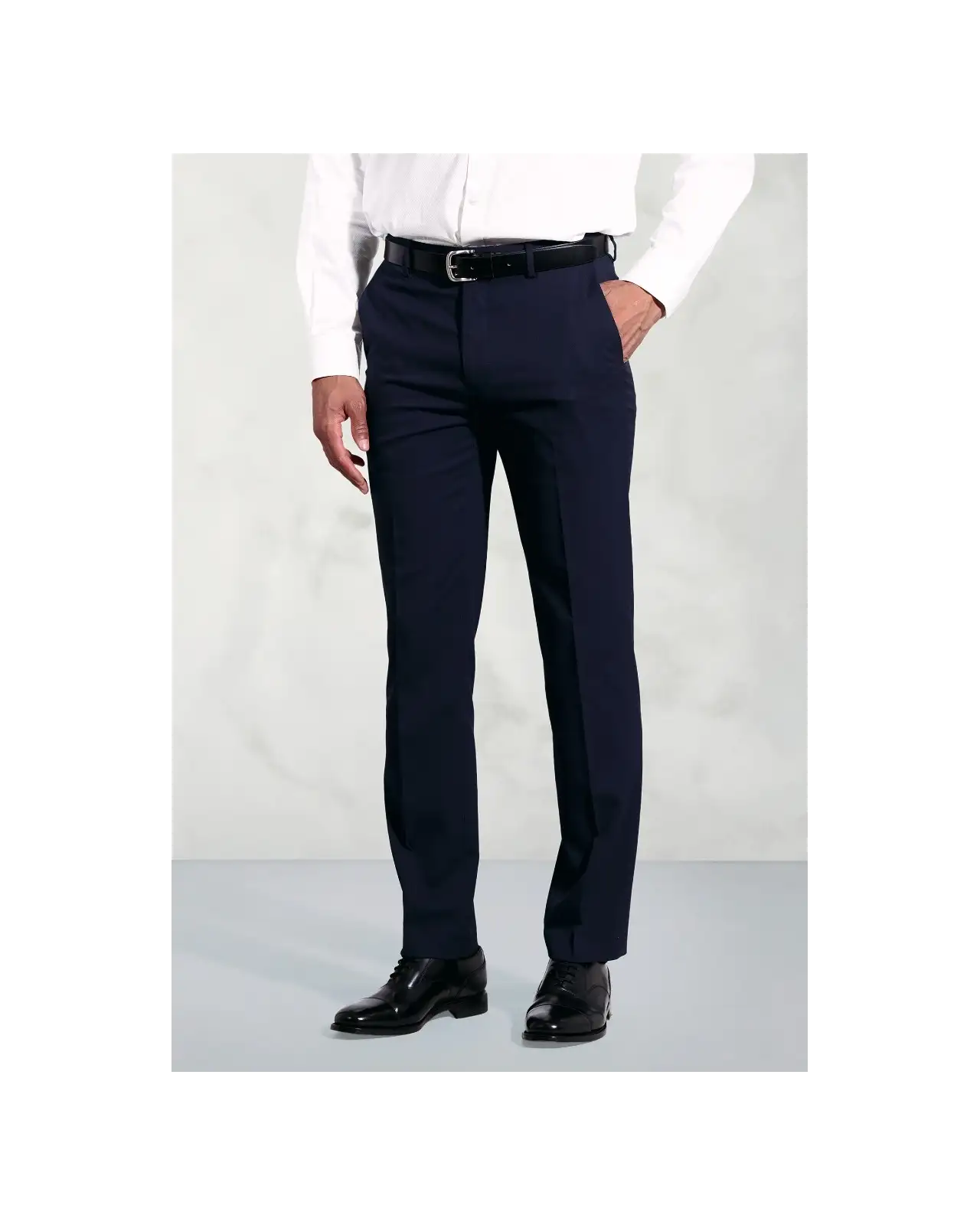Tailored Fit Phene Navy Suit Trousers | Brook Taverner BT 8755B Trousers