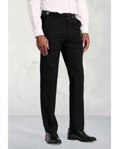 Tailored Fit Pegasus Black Washable Suit Trousers | Brook Taverner BT 8754D Trousers