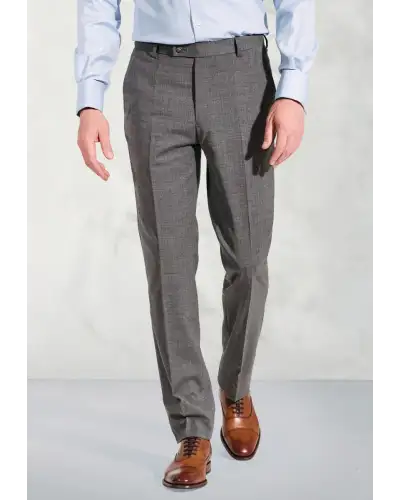 Tailored Fit Avalino Grey Suit Trousers | Brook Taverner BT 8387G Trousers