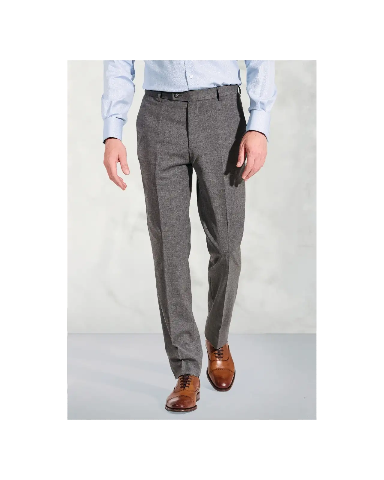 Tailored Fit Avalino Grey Suit Trousers | Brook Taverner BT 8387G Trousers