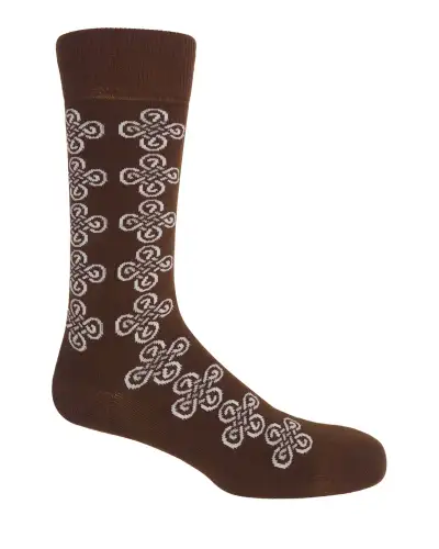 Men PEPER HAROW Knot Mens Socks - Brown £12.00