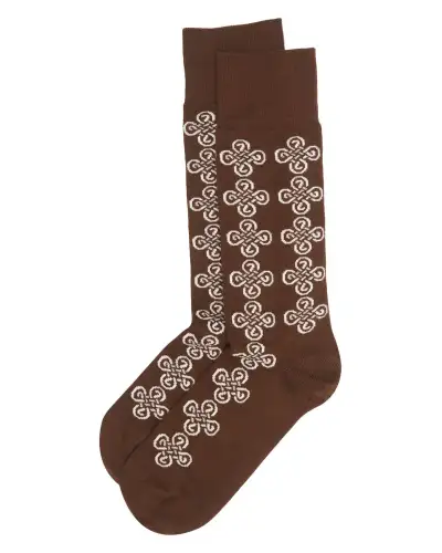 Men PEPER HAROW Knot Mens Socks - Brown £12.00