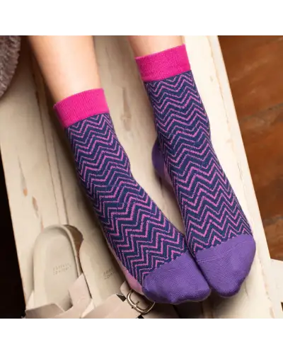 Women PEPER HAROW Metaverse Womens Socks - Purple £7.00