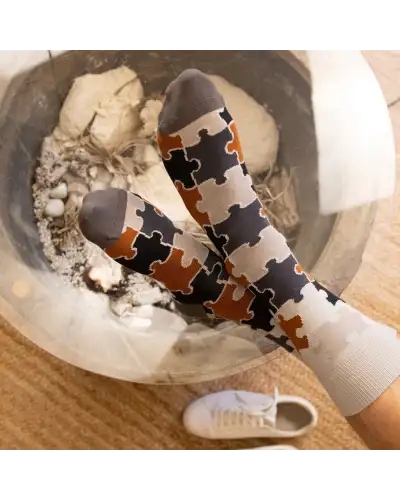Men PEPER HAROW Jigsaw Mens Socks - Grey £12.00