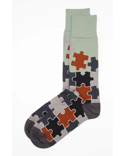 Men PEPER HAROW Jigsaw Mens Socks - Grey £12.00