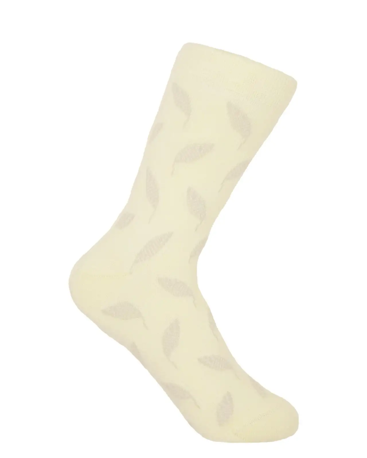 Women PEPER HAROW Leaf Womens Socks - Cream £7.00