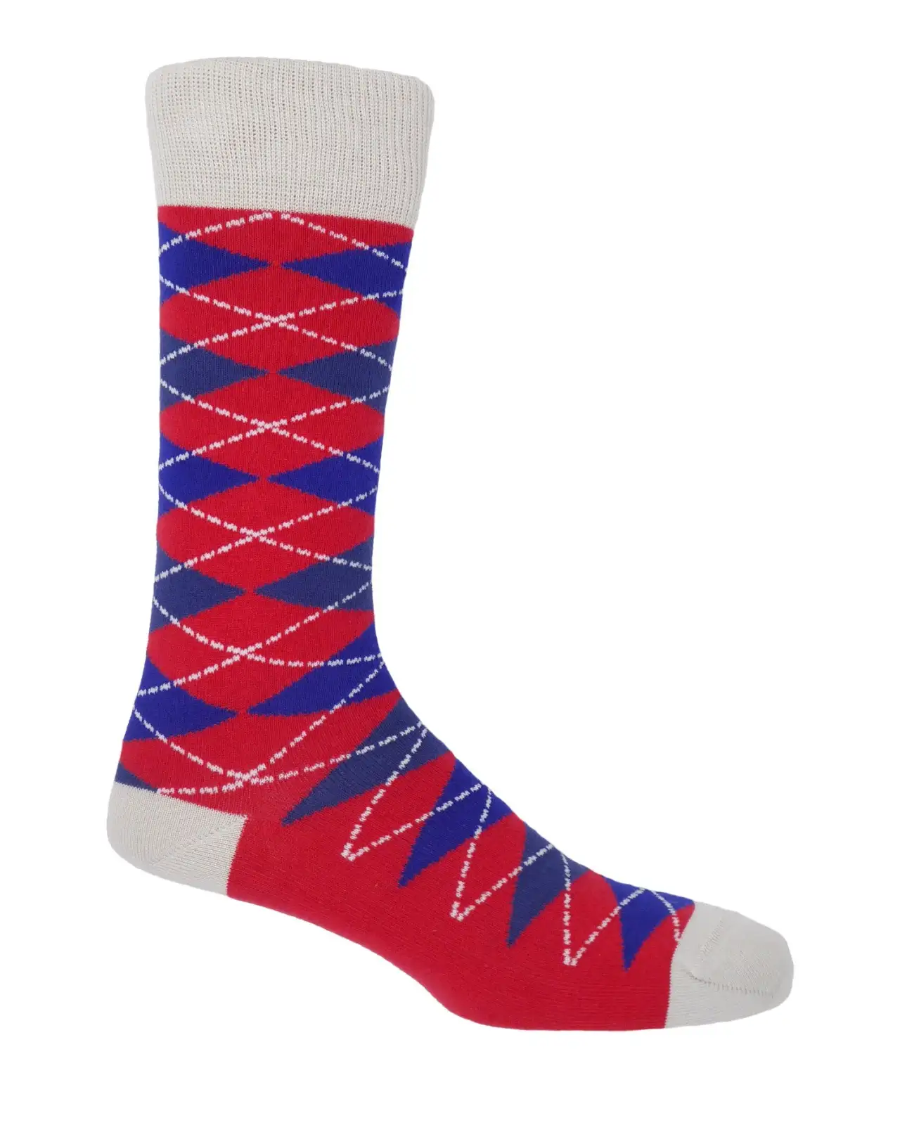 Men PEPER HAROW Argyle Mens Socks - Crimson £9.00