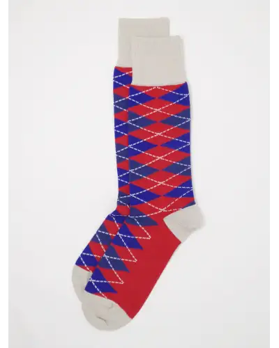 Men PEPER HAROW Argyle Mens Socks - Crimson £9.00