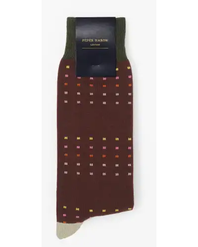 Men PEPER HAROW Square Polka Mens Socks - Autumn £12.00