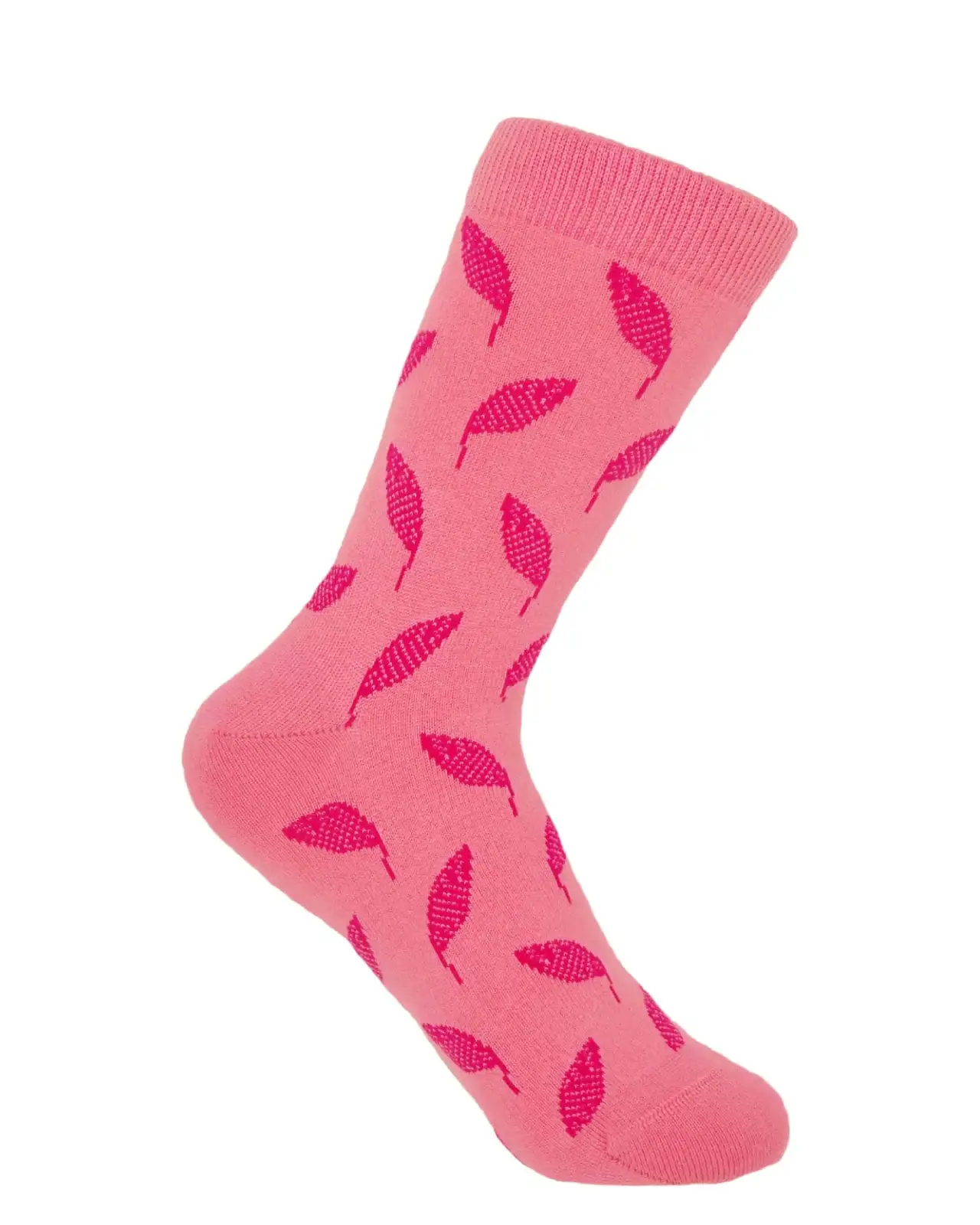 Women PEPER HAROW Leaf Womens Socks - Pink £7.00