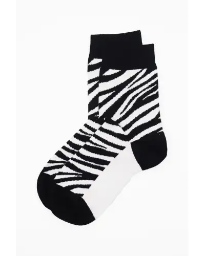 Women PEPER HAROW Zebra Womens Socks - Black £7.00