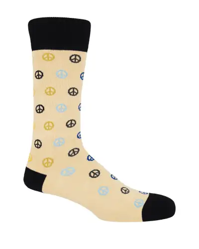 Men PEPER HAROW Peace Mens Socks - Beige £9.00
