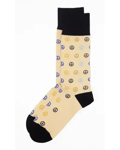 Men PEPER HAROW Peace Mens Socks - Beige £9.00