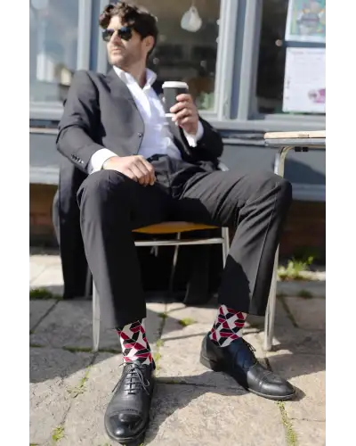 Men PEPER HAROW Vertex Mens Socks - Red £12.00
