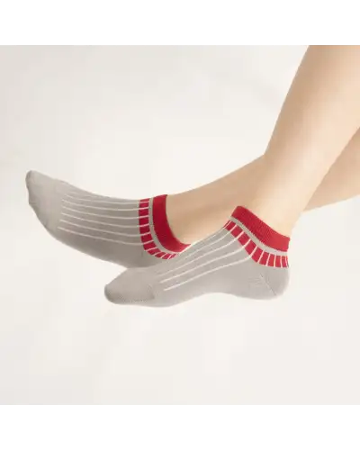 Women PEPER HAROW Old School Womens Trainer Socks - Grey £11.00
