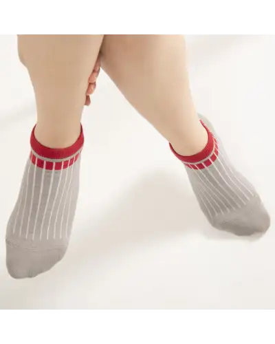 Women PEPER HAROW Old School Womens Trainer Socks - Grey £11.00