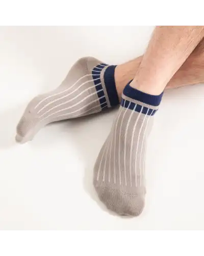 Men PEPER HAROW Old School Mens Trainer Socks - Grey £13.00