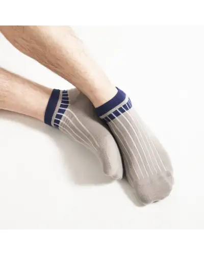 Men PEPER HAROW Old School Mens Trainer Socks - Grey £13.00
