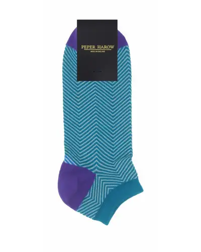 Men PEPER HAROW Lux Taylor Mens Trainer Socks - Marine £13.00