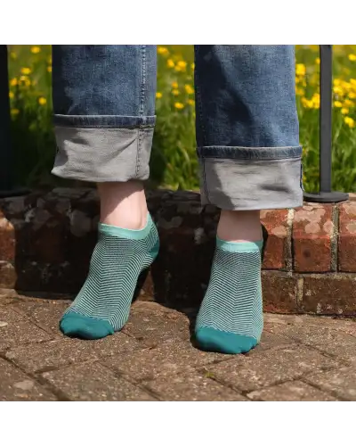 Men PEPER HAROW Lux Taylor Mens Trainer Socks - Turquoise £13.00