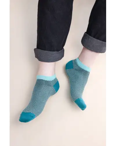 Men PEPER HAROW Lux Taylor Mens Trainer Socks - Turquoise £13.00