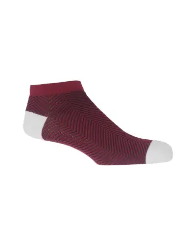 Men PEPER HAROW Lux Taylor Mens Trainer Socks - Burgundy £13.00