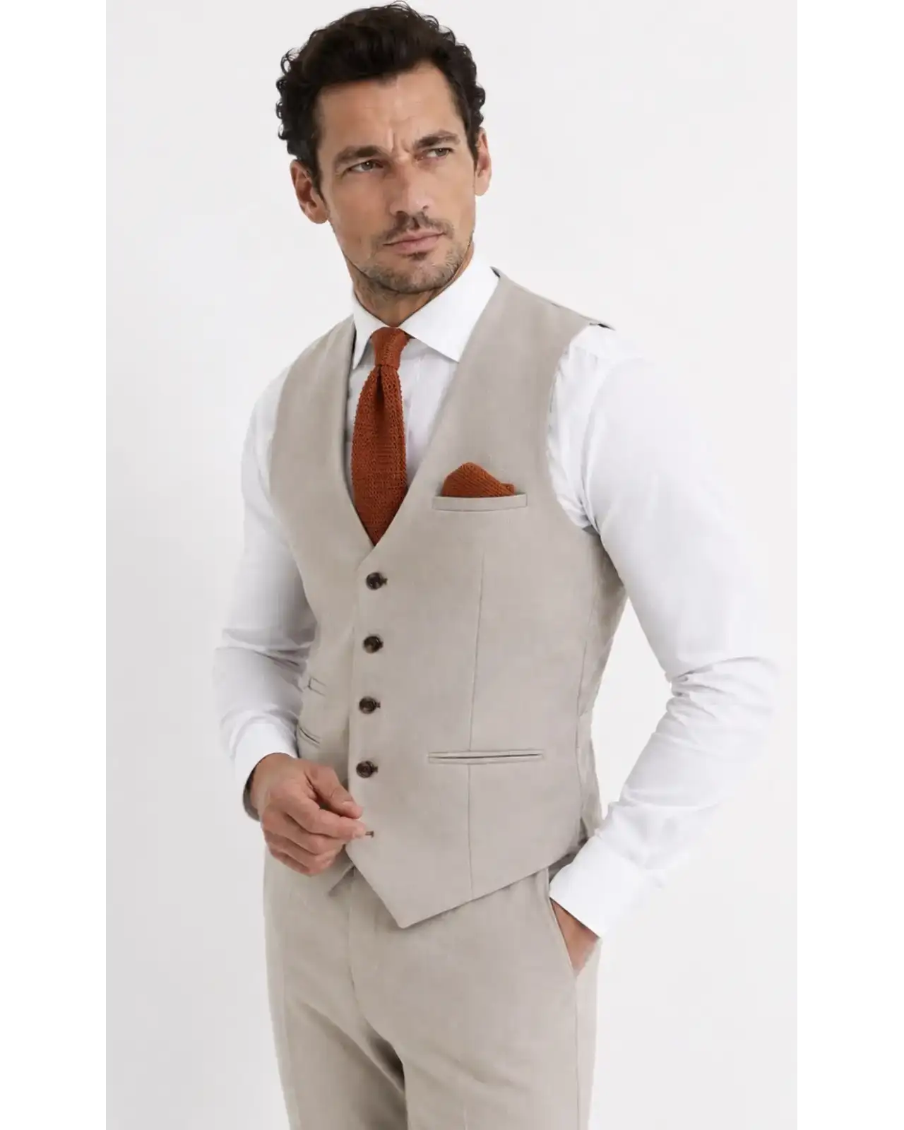 MARC DARCY HM5 Stone Waistcoat