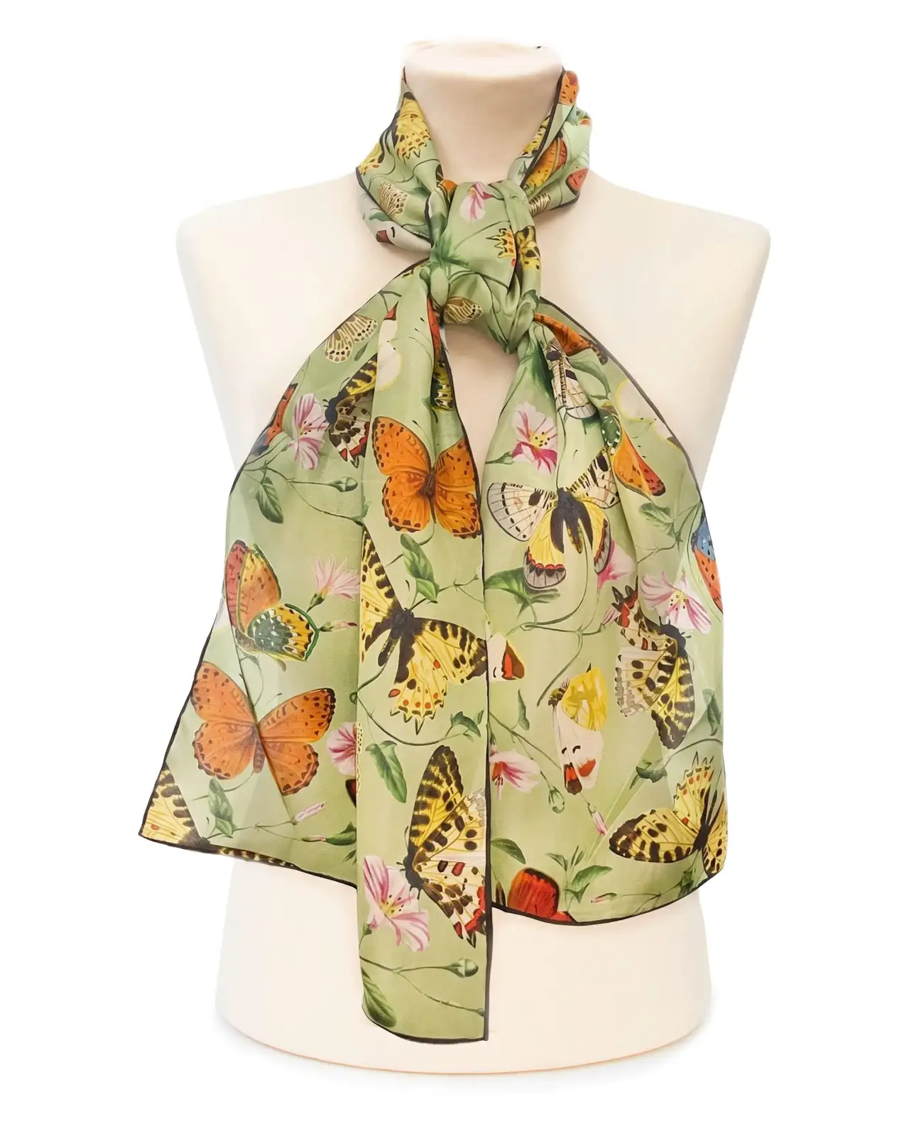 Scarves Fox and Chave Le Jardin Des Plantes Papillons Silk Habotai Scarf £32.00