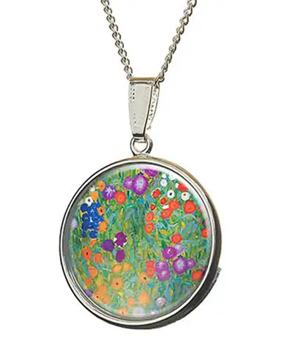 Pendants Fox and Chave Klimt Flower Garden Pendant £23.00