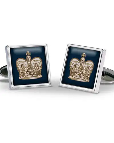 Royal Fox and Chave Crown Navy Cufflinks £29.00