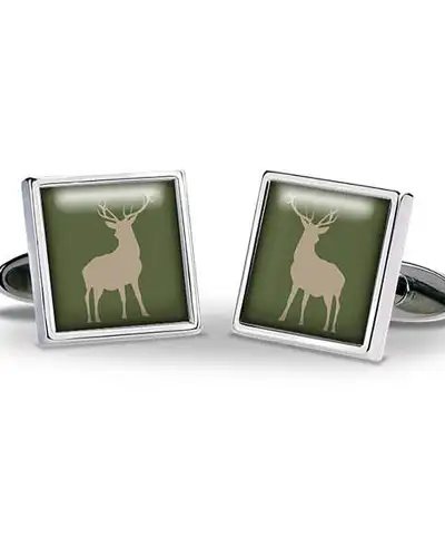 Others Fox and Chave Stag Green Cufflinks £29.00