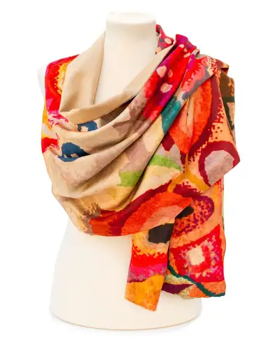 Bone China Hand Painted Fox and Chave Guiguichon Poshmina Stole £116.00