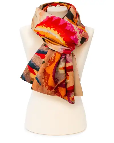 Bone China Hand Painted Fox and Chave Guiguichon Poshmina Stole £116.00