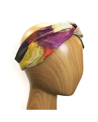 Headbands Fox and Chave Delaunay Still Life Silk Headband £18.00