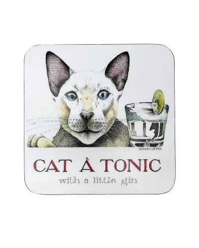 Coasters Fox and Chave Simon Drew Coaster - Cat-A-Tonic £4.00