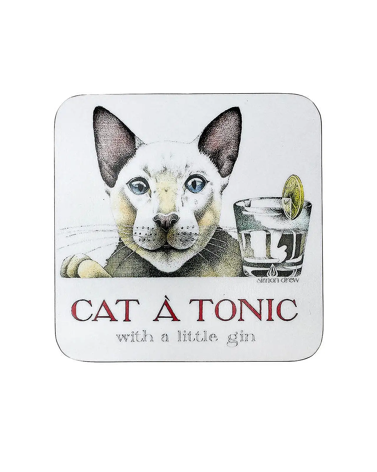 Coasters Fox and Chave Simon Drew Coaster - Cat-A-Tonic £4.00