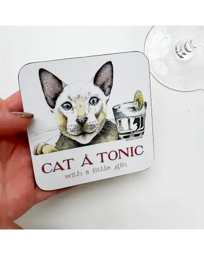 Coasters Fox and Chave Simon Drew Coaster - Cat-A-Tonic £4.00