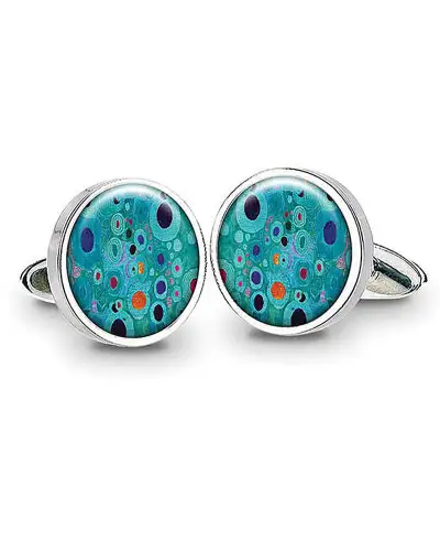 Others Fox and Chave Klimt Turquoise Cufflinks £29.00