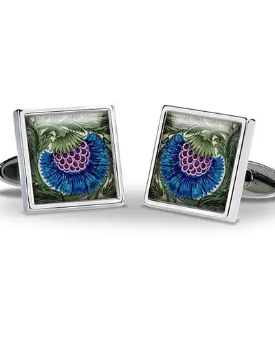 Others Fox and Chave De Morgan Flowers Blue Cufflinks £29.00