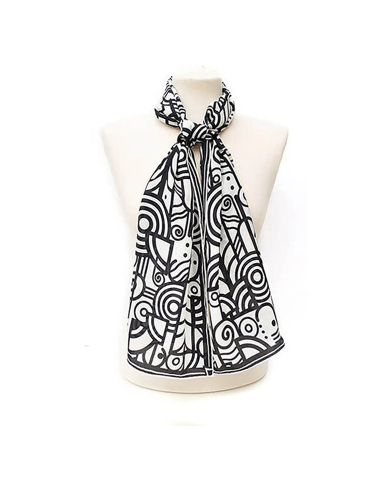 Scarves Fox and Chave Deco Scroll Crêpe De Chine Silk Scarf £45.00