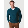 Jumpers Brook Taverner Barton Teal Lambswool V-Neck Jumper £54.00