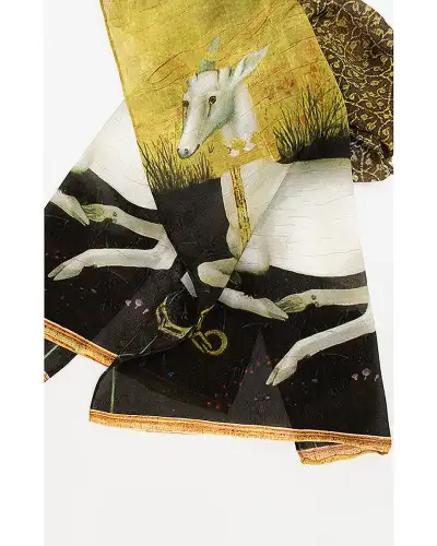 Scarves Fox and Chave Wilton Diptych Crêpe De Chine Scarf £45.00