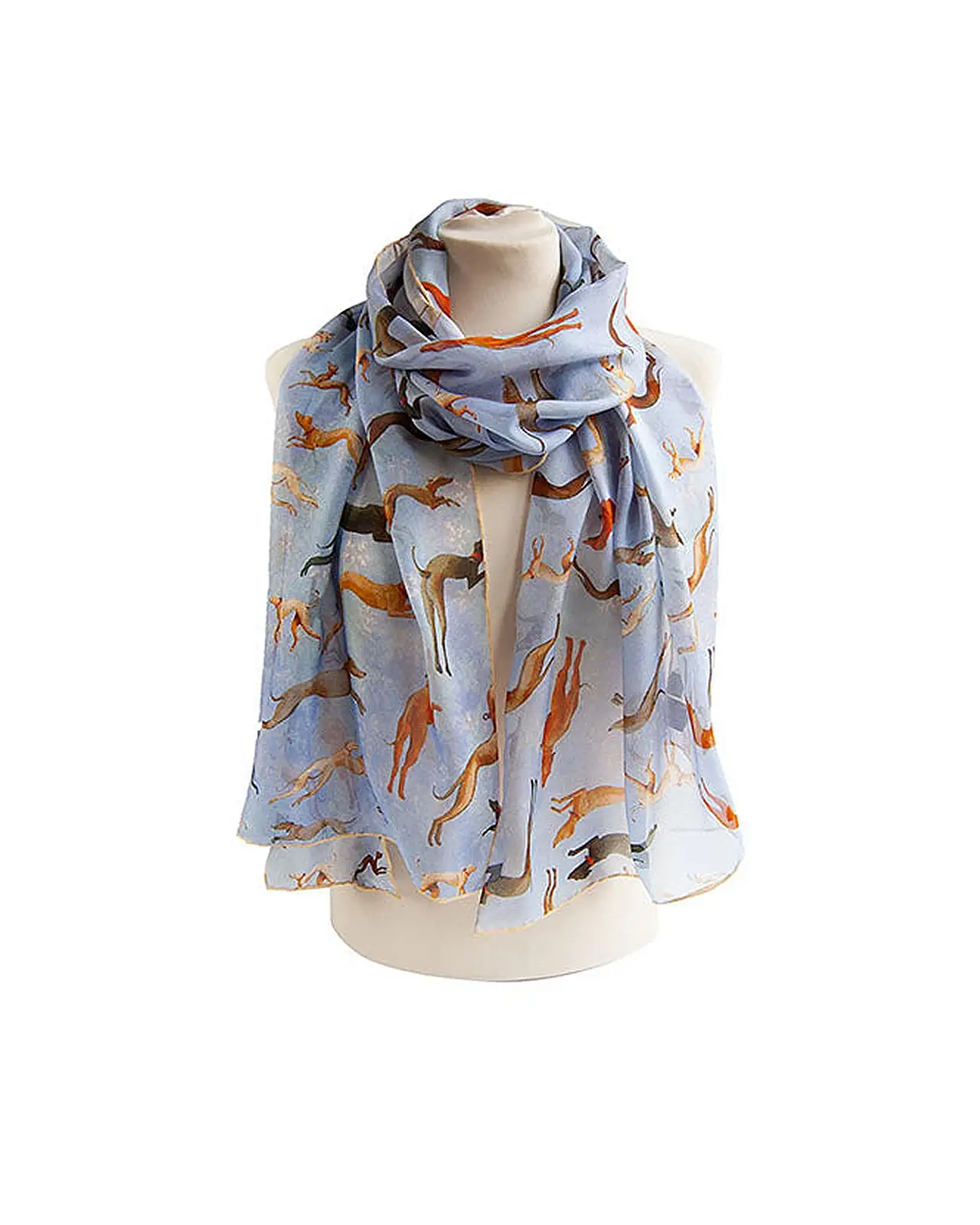 Scarves Fox and Chave Hunt In The Forest Chiffon Scarf £52.00