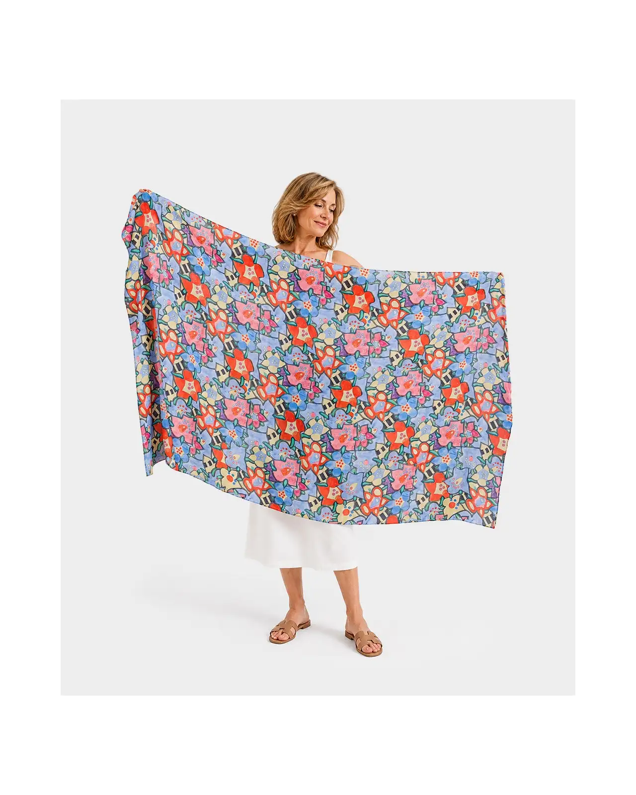 Scarves Fox and Chave Mackintosh Flowers Habotai Silk Wrap £45.00
