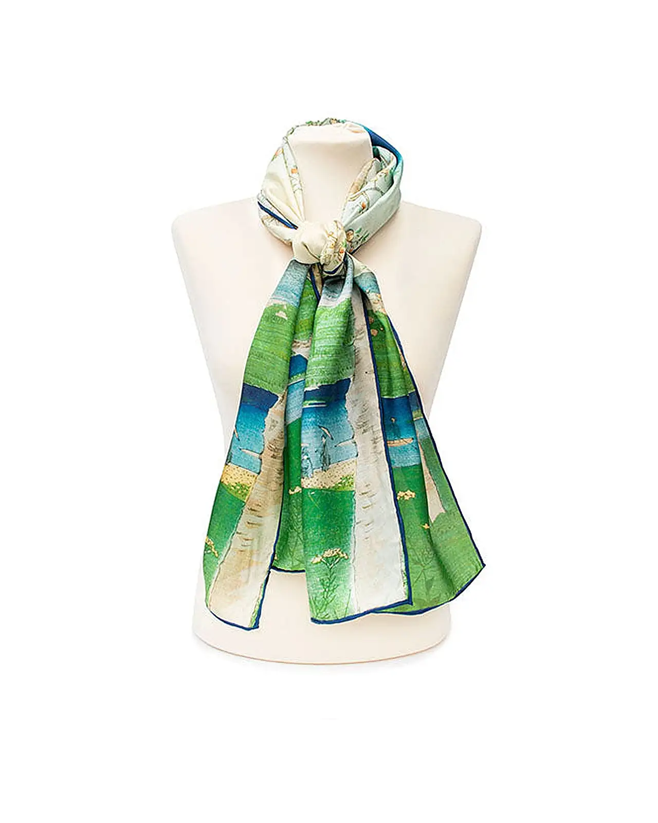 Scarves Fox and Chave Oriental Riverside Cherry Blossom Silk Habotai Scarf £42.00