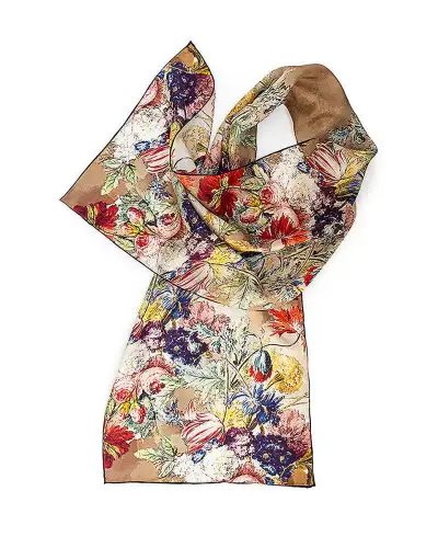 Scarves Fox and Chave Van Huysum Still Life Silk Habotai Scarf £42.00